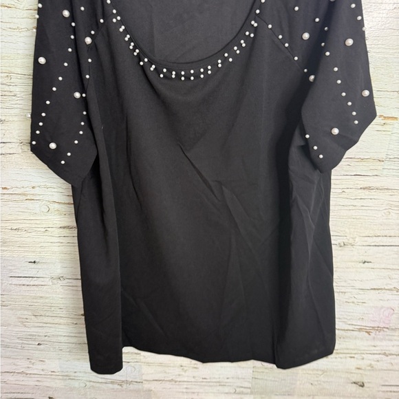 Bloomchic black pearl blouse size 22 tee shirt - Picture 2 of 6